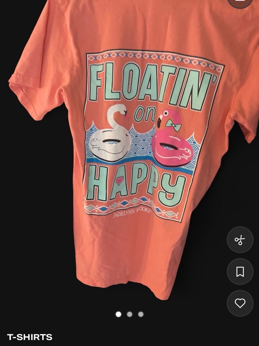 Jadelynn Brooke Coral Kids Swim Tee with Floatin' on Happy Graphic